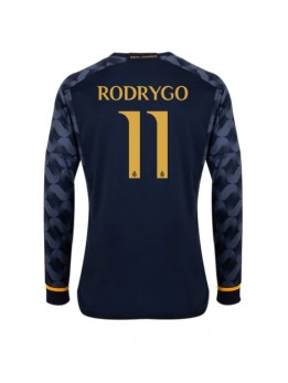 Moški Nogometna dresi replika Real Madrid Rodrygo Goes #11 Gostujoči 2023-24 Dolgi rokav
